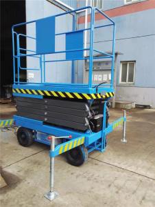 China Have Manual Lowering Valve And 24VDC Battery Voltage Scissor Mobile Access Platform factory