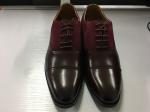 Fashion Men'S Black Derby Shoes , Round Toe Mens Black Patent Leather Shoes