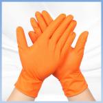 Thickened Orange Diamond Pattern Disposable Nitrile Gloves Powder-Free Daily