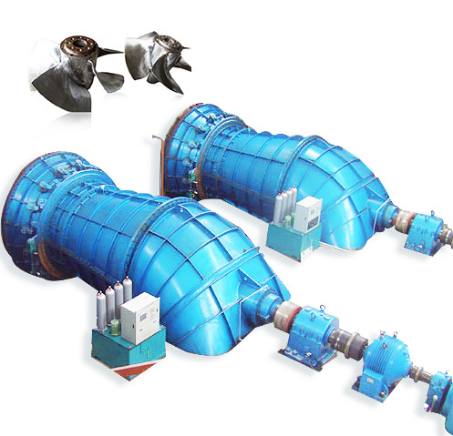 100KW 6300V 10500V Tubular Water Turbine Generator