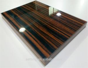 China acrylic mdf board veneer grain kitchen door factory