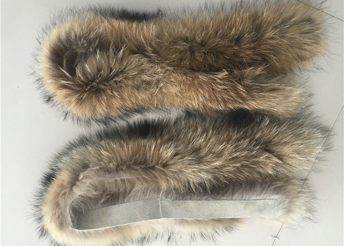 Home Coat Raccoon Fur Collar Wind Proof With 70cm / 75cm / 80cm Length
