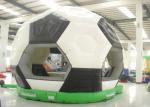Football Design Bounce Round Bounce House , Soft Inside Bounce House Fire