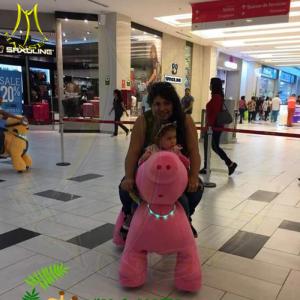 China Hansel amusement park games electric mountable plush motorized animal factory