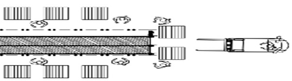 Double Spindle Multiple Blades Rip Saw, Multi RipSaw Production Line for Round log Cutting