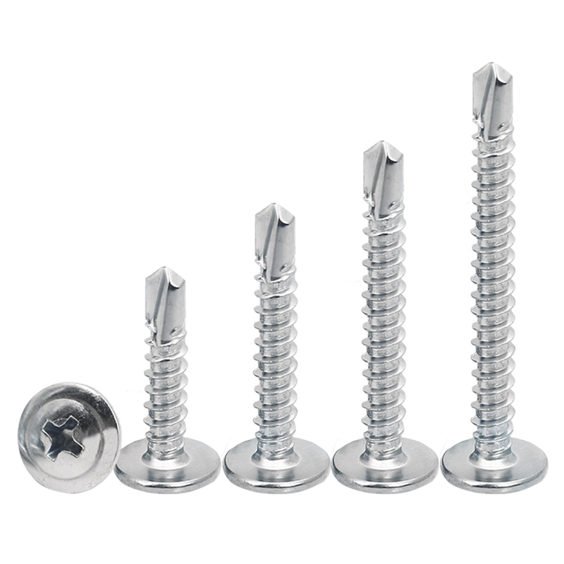 DIN Standard Stainless Steel Hardened Large Flat Self Tapping Screw for Customer Request