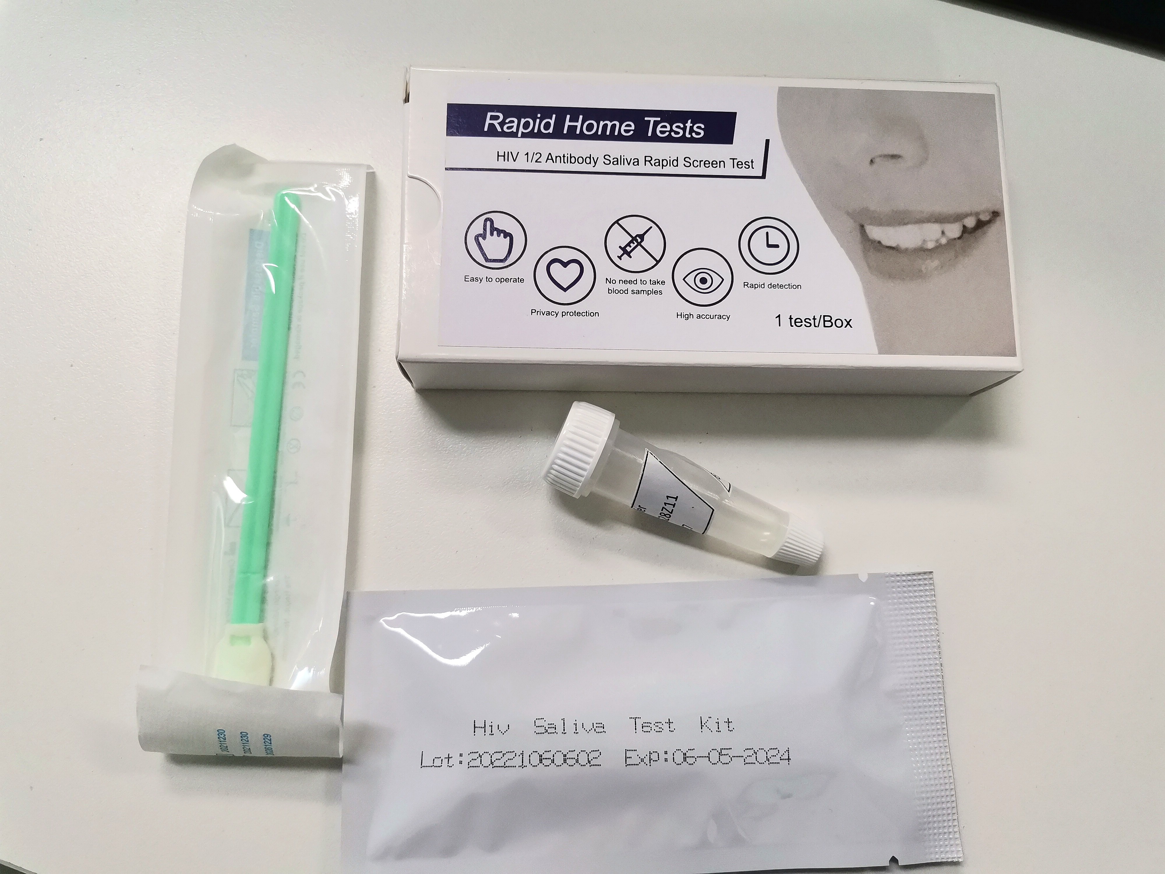 Saliva Oral 5 Minutes Reaction Hiv Rapid Test Kits Self Home