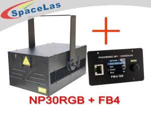 China 30 Watt Full Color Show RGB Laser Light Projector For Buildings , Night Club factory