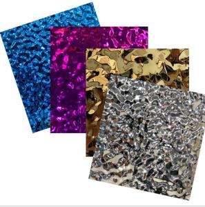 China 201 304 Water Wave Stainless Steel Sheet 4x8 Mirror Polished For Interior Wall Panel factory