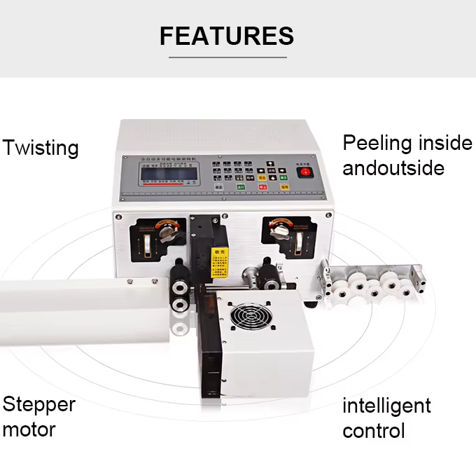 HR-660+2T Automatic Computerized Cable Wire Cutting & Stripping Machine Great Quality with High Speed Produce Capacity Factory