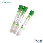 Plastic Green Gel Lithium Heparin Vacuumed Tubes For Blood Collection