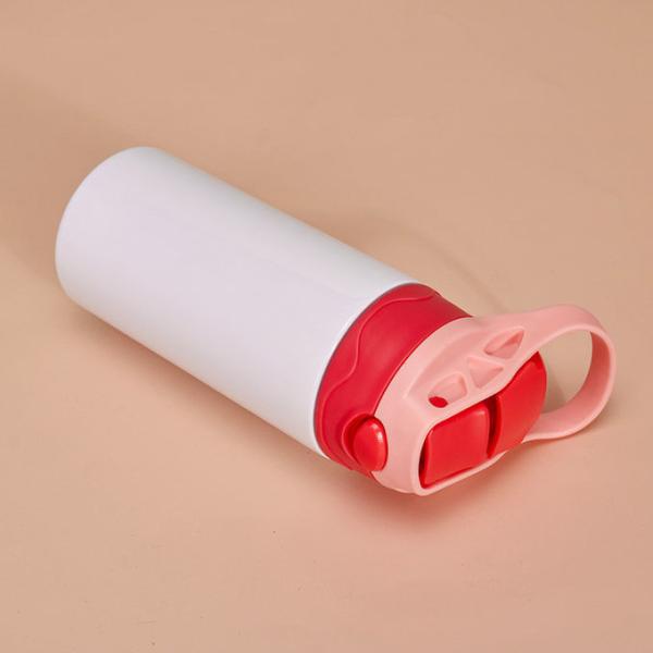 12 OZ Sublimation Straw Sippy Cup Blank Tumblers Double Wall Vacuum Insulated Mixed Color Thermoses Stainless Steel Water Bottles For School