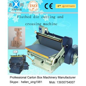 China Corrugated Board Single-disc Clutch Flat Creasing And Cardboard Die Cutting Machine on sale