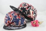 Blank England Flag Snapback Baseball Caps Printed Label / Plastic Closure