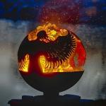 Outdoor Wood Fule Type corten Steel Fire Pits With SPHERE Design
