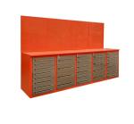 Stainless Steel Handles 72in Orange Tool Cabinet with Tools Heavy Duty Cabinet