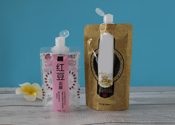 Juice Milk Packaging 8.6mm Stand Up Liquid Spout Bags
