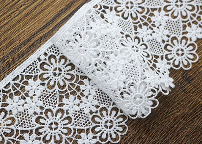Embroidery French Venice Guipure Cotton Lace Trim / Floral Lace Ribbon