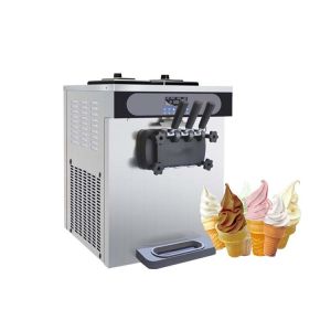 3 Flavor Soft Ice Cream Maker Frozen Yogurt Machine 18L/H LCD Display