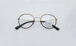 Metal Frame Round Eyeglasses Retro Metal Clear Lens Glasses Unisex eyewear Black