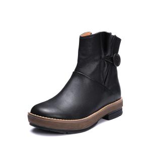 China S092 2020 autumn and winter new Martin boots retro ethnic leather handmade fashion flat ladies short boots factory