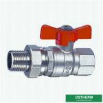 Customized Forged Brass Ball Valve Butterfly Handle Male Union Threaded Two