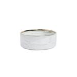 Eco Friendly Marble Ceramic Raised Dog Bowls With Wooden Stand