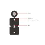 Factory Free sample 1,2,4 cores fiber optic FTTH drop cable