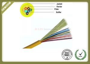 China GJFJV 12C 24C 48C Indoor SM Fiber Optic Cable With Tight Buffer PVC Jacket factory