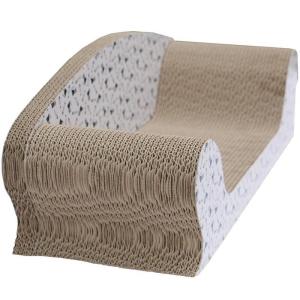 China Indoor Cardboard Cat Scratcher Recyclable , Cat Scratcher Bed Curved Surface factory