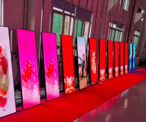 China P2.5 Mirror Led Poster ScreenFull Color Movable Advertising Display IP40 3840 Hz factory