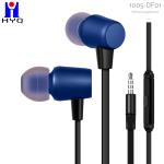 Zinc Alloy 1.2m 3mW Wired Earphones With Mic Noise Cancelling