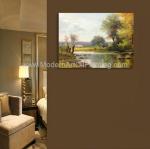 Impressionist Original Oil Landscape Paintings River Rock Landscaping Handmade