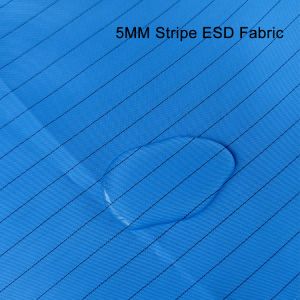 Polyester Stripe Or Grid ESD Fabric Washable Waterproof