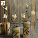UVG FMA58 Wedding reception ideas real touch PU magnolia flower pink fake