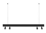 Office Linear Led Pendant Chandeliers 36w CRI82