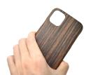 Anti Fingerprints iPhone 11 Engraved Ebony Wood Phone Case