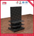 1800mm Double Sided Gondola Supermarket Shelving OEM Black Metal Storage Shelves