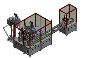 China Silicone lipstick filling machine for 1300pcs per hour with Euro Standard Aluminum profile column factory