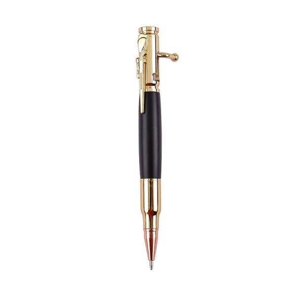OEM Printing Ball Point Ballpoint Bolt Action Metal Bullet Gun Pen With 1.0mm