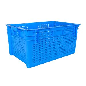 Supermarket Customized Color Plastic Mesh Crate for Dislocation Vegetables and