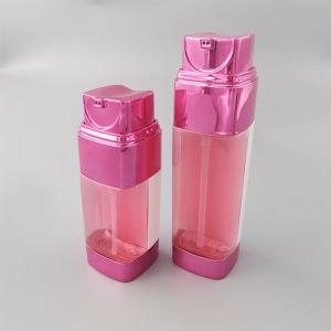 China Customized Non Spill Airless Dispenser Bottles Square Lotion Portable Spray Pump Plastic factory