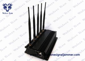 China Desktop 5 High Power Antenna Black Mobile Phone WiFi Signal Jammer factory