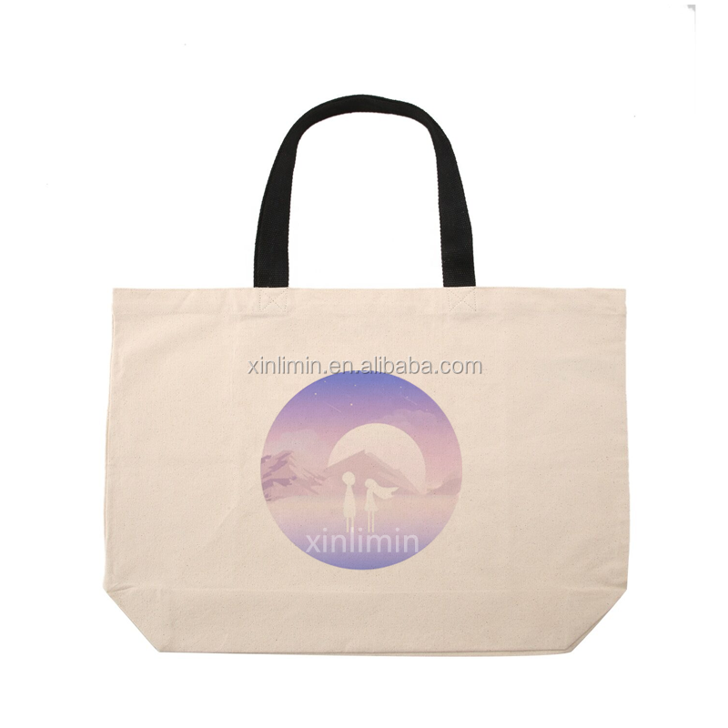 Customized Logo Custom Organic Cotton Tote Bag Recycled Cotton Canvas Bag Drawstring Bag