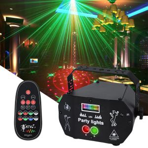 China Party Lights Dj Disco Lights Strobe Stage Light Sound Activated Multiple Patterns Projector with Remote Control for Part factory