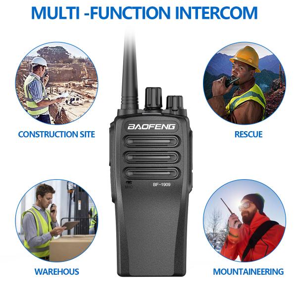 Baofeng BF-1909 Dual Band Walkie Talkie 5W IPX6 Waterproof 1000 Channels