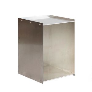 China Modern Square Side Table Bed Side Cabinet Stainless Steel 420x320x320mm with Minimalist Design factory