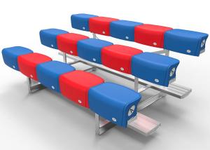 China 3 Rows Aluminum Football Modular Grandstands With Plastic Echo Bench Seat factory