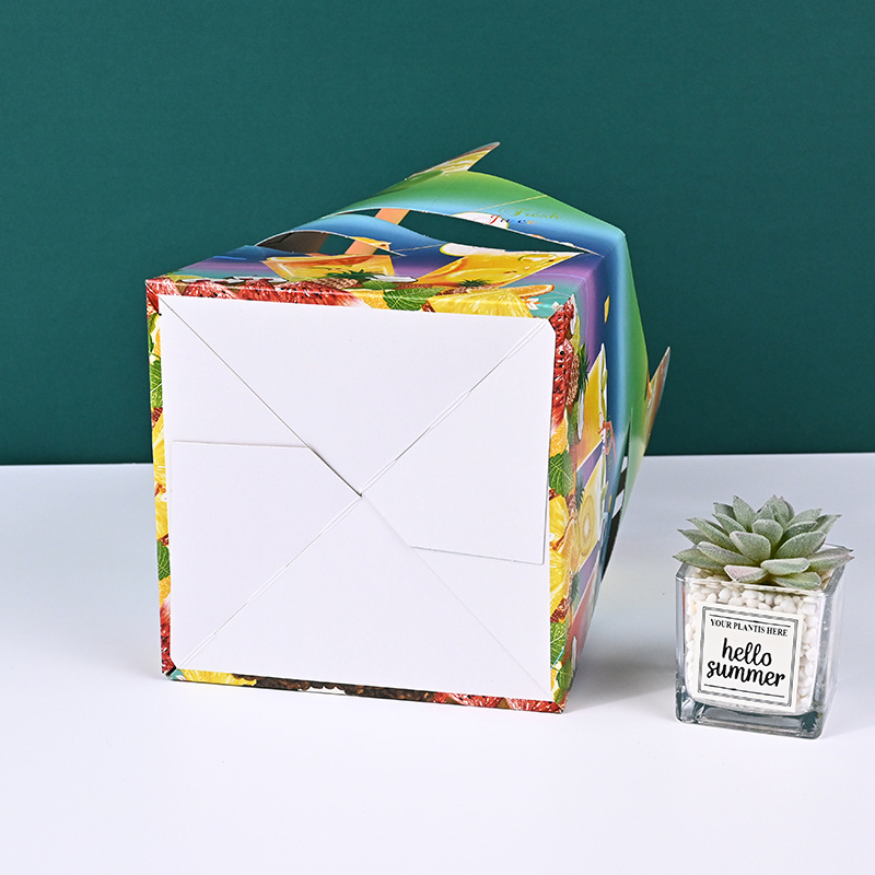 Customizable Printing Disposable Portable Packaging Corrugated Cardboard Shipping Box for Food Delivery