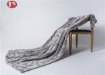 Luxury Gray Stone Embossed Plush Fur Blanket Animal Fur Winter Harmless Super